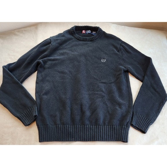 RALPH LAUREN CHAPS PULLOVER SWEATER Mens Medium Navy‎ Blue Machine Washable Knit - Picture 1 of 8